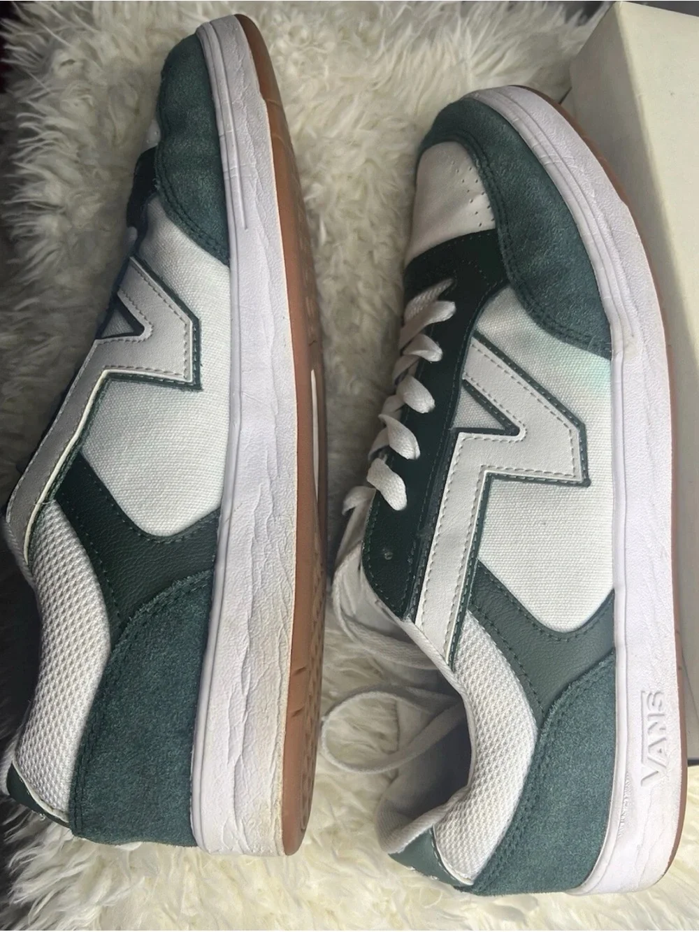 Vans Lowland CC Varsity Green White Skate Sneakers Mens Size 13